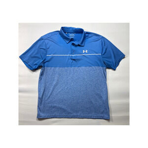 Under Armour Men's Short Sleeve Loose Fit Blue Playoff Polo Shirt - Size XL*